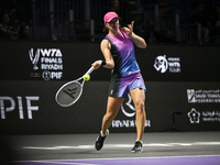 RIYADH, SAUDI ARABIA - NOVEMBER 03: Iga Swiatek of Poland during her match against Barbora Krejcikovas of Czech Republic on day 2 of the 202...