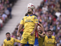 Alex Suarez of Las Palmas participates in the La Liga 2024/25 match between Atletico de Madrid and Las Palmas at Riyadh Air Metropolitano St...