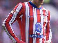 Giuliano Simeone of Atletico de Madrid participates in the La Liga 2024/25 match between Atletico de Madrid and Las Palmas at Riyadh Air Met...