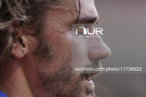 Antoine Griezmann of Atletico de Madrid participates in the La Liga 2024/25 match between Atletico de Madrid and Las Palmas at Riyadh Air Me...