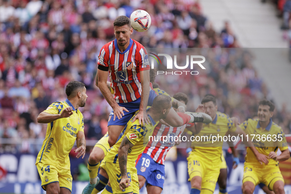 Clement Lenglet of Atletico de Madrid is in action during the La Liga 2024/25 match between Atletico de Madrid and Las Palmas at Riyadh Air...