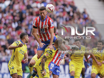 Clement Lenglet of Atletico de Madrid is in action during the La Liga 2024/25 match between Atletico de Madrid and Las Palmas at Riyadh Air...