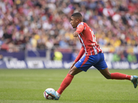 Samuel Lino of Atletico de Madrid is in action during the La Liga 2024/25 match between Atletico de Madrid and Las Palmas at Riyadh Air Metr...