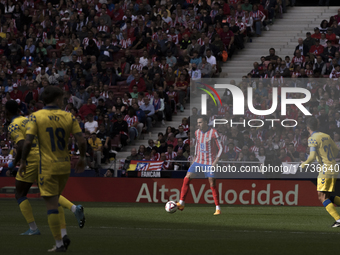 Jose Maria Gimenez of Atletico de Madrid participates in the La Liga 2024/25 match between Atletico de Madrid and Las Palmas at Riyadh Air M...