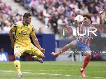 Julian Alvarez of Atletico de Madrid attempts a shot during the La Liga 2024/25 match between Atletico de Madrid and Las Palmas at Riyadh Ai...