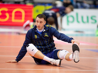 Kamil Szymura participates in a match of the Plus Liga between Stal Nysa and ZAKSA Kedzierzyn Kozle in Nysa, Poland, on November 3, 2024. (