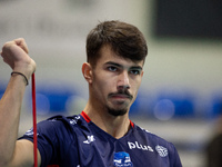 Daniel Chitigoi participates in a match of the PLUS Liga between Stal Nysa and ZAKSA Kedzierzyn Kozle in Nysa, Poland, on November 3, 2024....