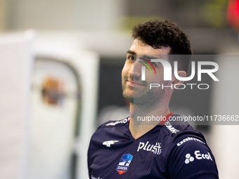 MARCIN JANUSZ participates in a match of the PLUS Liga between Stal Nysa and ZAKSA Kedzierzyn Kozle in Nysa, Poland, on November 3, 2024. (