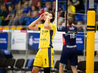 Kellian Motta Paes participates in a match of the PLUS Liga between Stal Nysa and ZAKSA Kedzierzyn Kozle in Nysa, Poland, on November 3, 202...