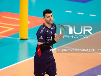 MARCIN JANUSZ participates in a match of the PLUS Liga between Stal Nysa and ZAKSA Kedzierzyn Kozle in Nysa, Poland, on November 3, 2024. (