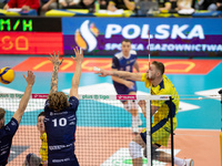 ...during a match of the PLUS Liga between Stal Nysa and ZAKSA Kedzierzyn Kozle in Nysa, Poland, on November 3, 2024. (