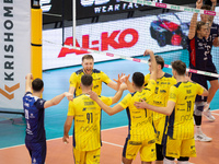 Kamil Kosiba participates in a match of the PLUS Liga between Stal Nysa and ZAKSA Kedzierzyn Kozle in Nysa, Poland, on November 3, 2024. (