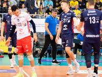 Andrea Giani participates in a match of the PLUS Liga between Stal Nysa and ZAKSA Kedzierzyn Kozle in Nysa, Poland, on November 3, 2024. (