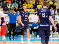 Kamil Urbanowicz participates in a match of the PLUS Liga between Stal Nysa and ZAKSA Kedzierzyn Kozle in Nysa, Poland, on November 3, 2024....