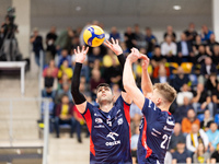 MARCIN JANUSZ participates in a match of the PLUS Liga between Stal Nysa and ZAKSA Kedzierzyn Kozle in Nysa, Poland, on November 3, 2024. (