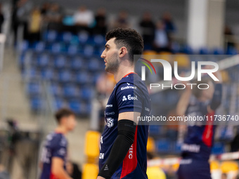 MARCIN JANUSZ participates in a match of the PLUS Liga between Stal Nysa and ZAKSA Kedzierzyn Kozle in Nysa, Poland, on November 3, 2024. (