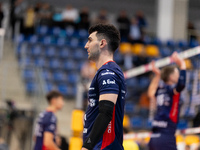 MARCIN JANUSZ participates in a match of the PLUS Liga between Stal Nysa and ZAKSA Kedzierzyn Kozle in Nysa, Poland, on November 3, 2024. (