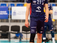 Kamil Urbanowicz participates in a match of the PLUS Liga between Stal Nysa and ZAKSA Kedzierzyn Kozle in Nysa, Poland, on November 3, 2024....