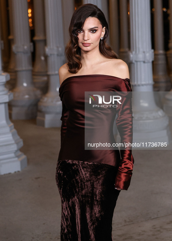 Emily Ratajkowski arrives at the 13th Annual LACMA Art + Film Gala 2024 presented by Gucci held at the Los Angeles County Museum of Art on N...