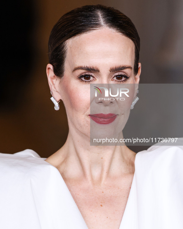 Sarah Paulson arrives at the 13th Annual LACMA Art + Film Gala 2024 presented by Gucci held at the Los Angeles County Museum of Art on Novem...