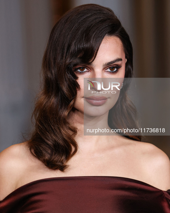 Emily Ratajkowski arrives at the 13th Annual LACMA Art + Film Gala 2024 presented by Gucci held at the Los Angeles County Museum of Art on N...