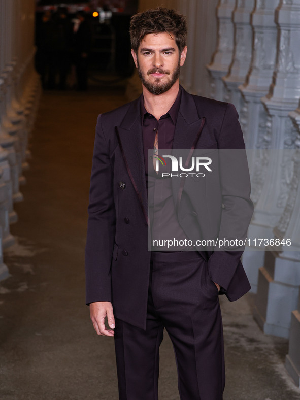 Andrew Garfield arrives at the 13th Annual LACMA Art + Film Gala 2024 presented by Gucci held at the Los Angeles County Museum of Art on Nov...