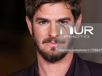 Andrew Garfield arrives at the 13th Annual LACMA Art + Film Gala 2024 presented by Gucci held at the Los Angeles County Museum of Art on Nov...