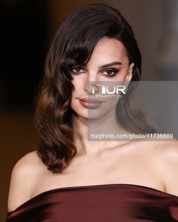 Emily Ratajkowski arrives at the 13th Annual LACMA Art + Film Gala 2024 presented by Gucci held at the Los Angeles County Museum of Art on N...