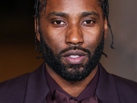 John David Washington wearing Gucci arrives at the 13th Annual LACMA Art + Film Gala 2024 presented by Gucci held at the Los Angeles County...