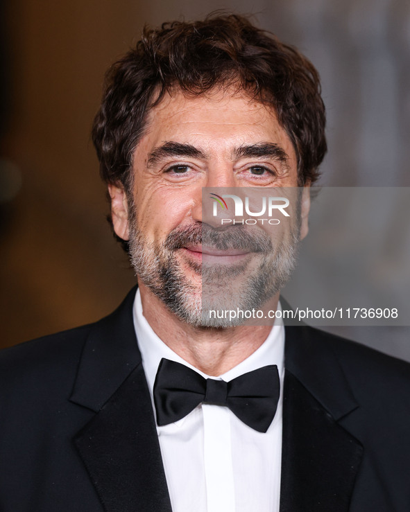 Javier Bardem wearing Gucci arrives at the 13th Annual LACMA Art + Film Gala 2024 presented by Gucci held at the Los Angeles County Museum o...