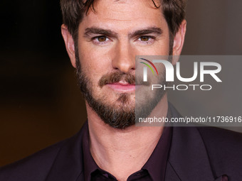 Andrew Garfield arrives at the 13th Annual LACMA Art + Film Gala 2024 presented by Gucci held at the Los Angeles County Museum of Art on Nov...