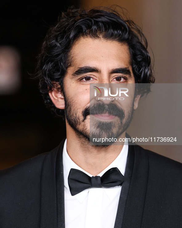 Dev Patel wearing Gucci arrives at the 13th Annual LACMA Art + Film Gala 2024 presented by Gucci held at the Los Angeles County Museum of Ar...