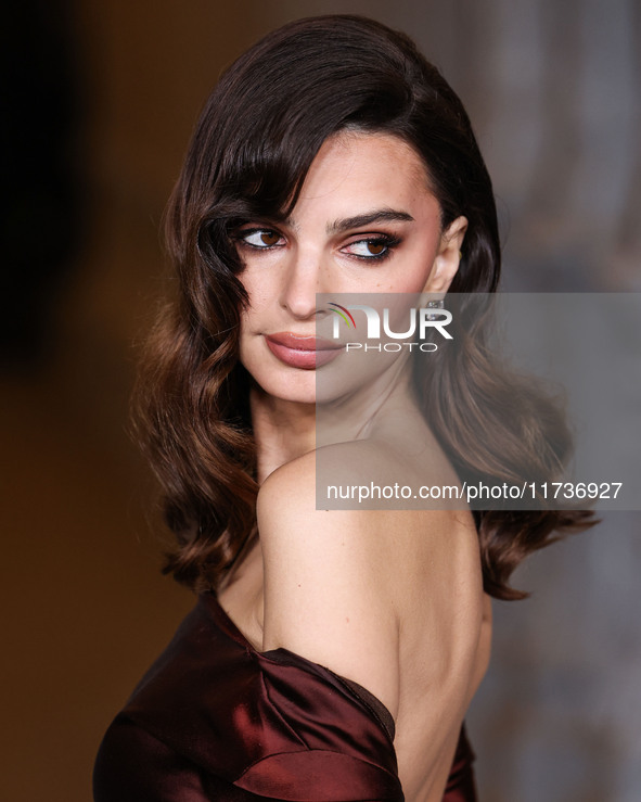 Emily Ratajkowski arrives at the 13th Annual LACMA Art + Film Gala 2024 presented by Gucci held at the Los Angeles County Museum of Art on N...