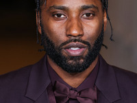 John David Washington wearing Gucci arrives at the 13th Annual LACMA Art + Film Gala 2024 presented by Gucci held at the Los Angeles County...