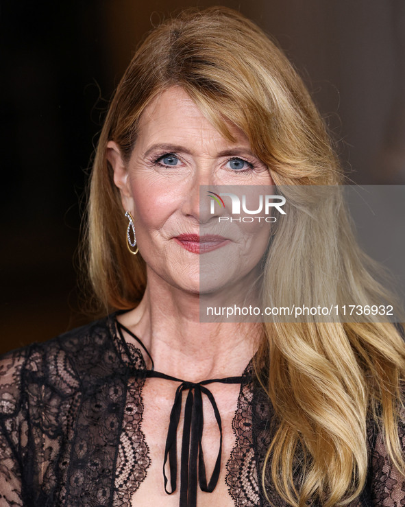 Laura Dern wearing Gucci arrives at the 13th Annual LACMA Art + Film Gala 2024 presented by Gucci held at the Los Angeles County Museum of A...