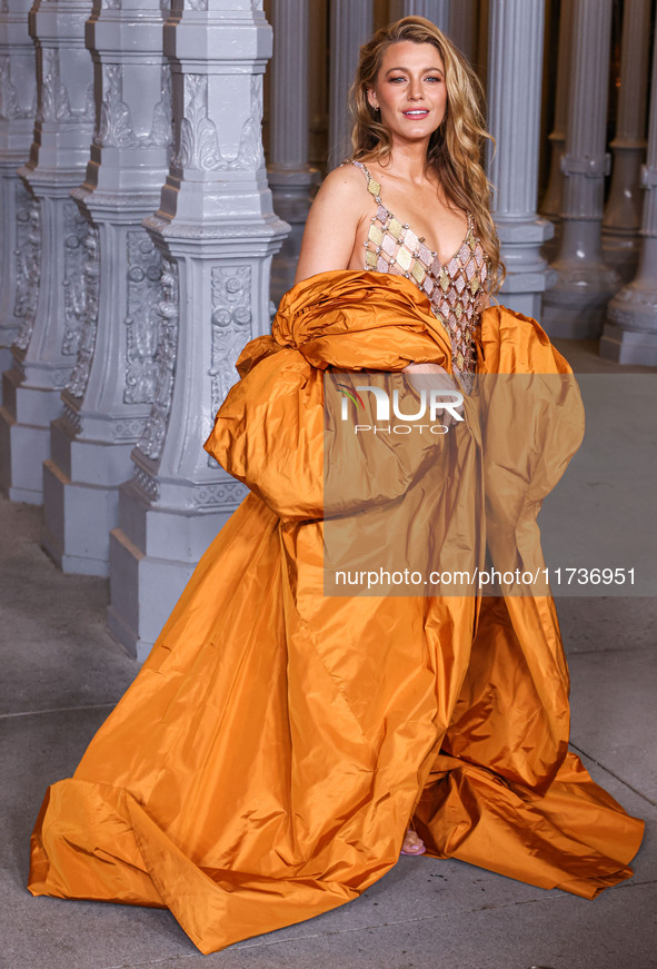 Blake Lively arrives at the 13th Annual LACMA Art + Film Gala 2024 presented by Gucci held at the Los Angeles County Museum of Art on Novemb...