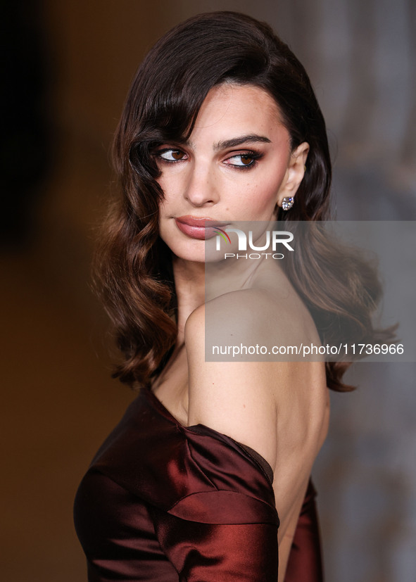 Emily Ratajkowski arrives at the 13th Annual LACMA Art + Film Gala 2024 presented by Gucci held at the Los Angeles County Museum of Art on N...