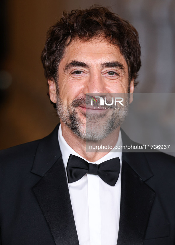 Javier Bardem wearing Gucci arrives at the 13th Annual LACMA Art + Film Gala 2024 presented by Gucci held at the Los Angeles County Museum o...