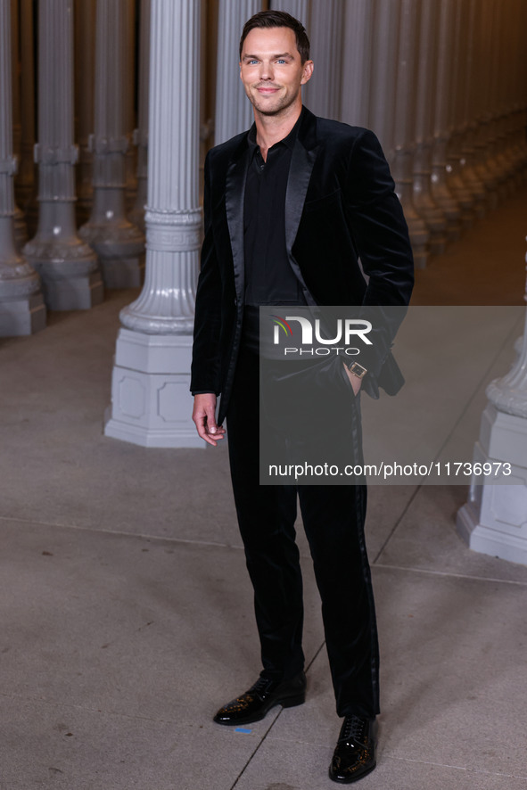 Nicholas Hoult arrives at the 13th Annual LACMA Art + Film Gala 2024 presented by Gucci held at the Los Angeles County Museum of Art on Nove...