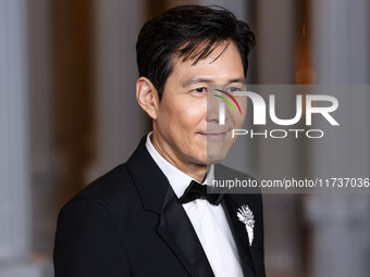 Lee Jung-jae wearing Gucci arrives at the 13th Annual LACMA Art + Film Gala 2024 presented by Gucci held at the Los Angeles County Museum of...