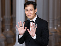 Lee Jung-jae wearing Gucci arrives at the 13th Annual LACMA Art + Film Gala 2024 presented by Gucci held at the Los Angeles County Museum of...