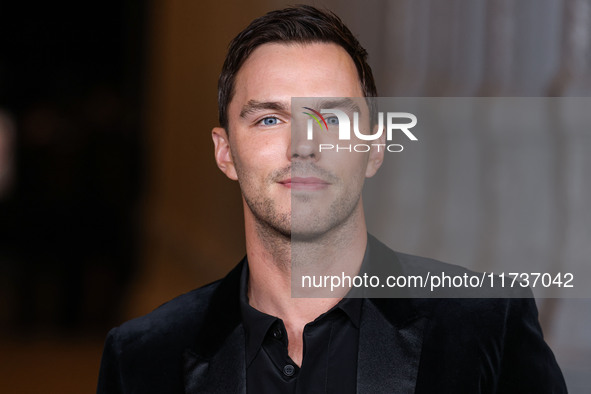 Nicholas Hoult arrives at the 13th Annual LACMA Art + Film Gala 2024 presented by Gucci held at the Los Angeles County Museum of Art on Nove...