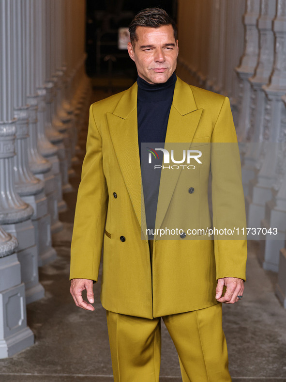 Ricky Martin arrives at the 13th Annual LACMA Art + Film Gala 2024 presented by Gucci held at the Los Angeles County Museum of Art on Novemb...