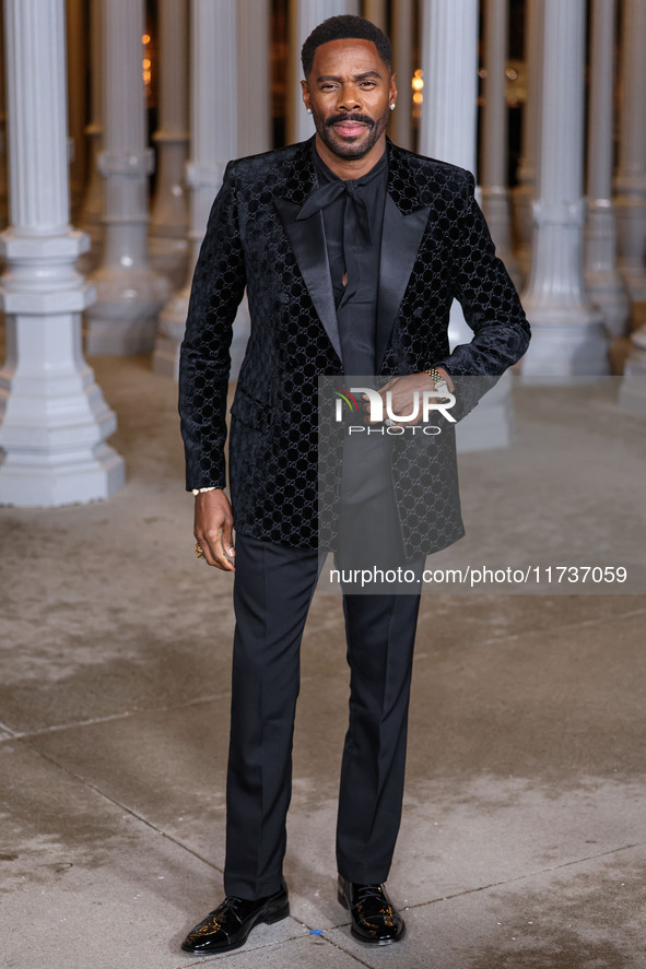 Colman Domingo wearing Gucci arrives at the 13th Annual LACMA Art + Film Gala 2024 presented by Gucci held at the Los Angeles County Museum...