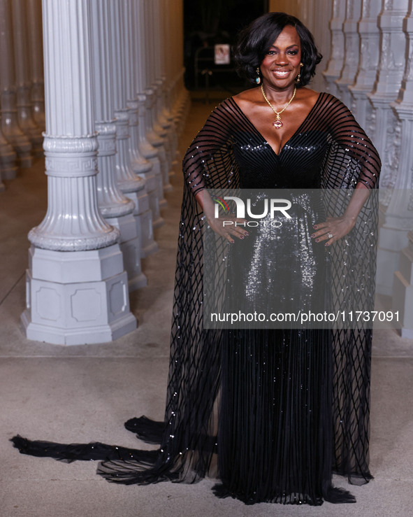 Viola Davis wearing Sabyasachi jewelry arrives at the 13th Annual LACMA Art + Film Gala 2024 presented by Gucci held at the Los Angeles Coun...