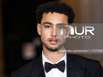 Archie Madekwe arrives at the 13th Annual LACMA Art + Film Gala 2024 presented by Gucci held at the Los Angeles County Museum of Art on Nove...