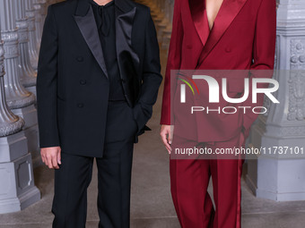 Cooper Koch and Omar Apollo arrive at the 13th Annual LACMA Art + Film Gala 2024 presented by Gucci held at the Los Angeles County Museum of...