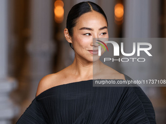 Greta Lee arrives at the 13th Annual LACMA Art + Film Gala 2024 presented by Gucci held at the Los Angeles County Museum of Art on November...