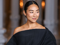 Greta Lee arrives at the 13th Annual LACMA Art + Film Gala 2024 presented by Gucci held at the Los Angeles County Museum of Art on November...