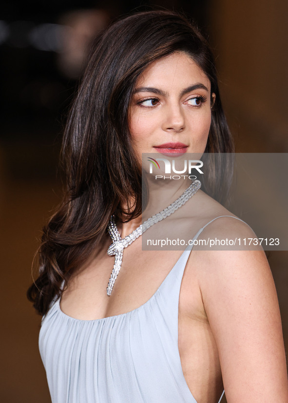 Monica Barbaro arrives at the 13th Annual LACMA Art + Film Gala 2024 presented by Gucci held at the Los Angeles County Museum of Art on Nove...